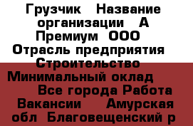 Грузчик › Название организации ­ А-Премиум, ООО › Отрасль предприятия ­ Строительство › Минимальный оклад ­ 25 000 - Все города Работа » Вакансии   . Амурская обл.,Благовещенский р-н